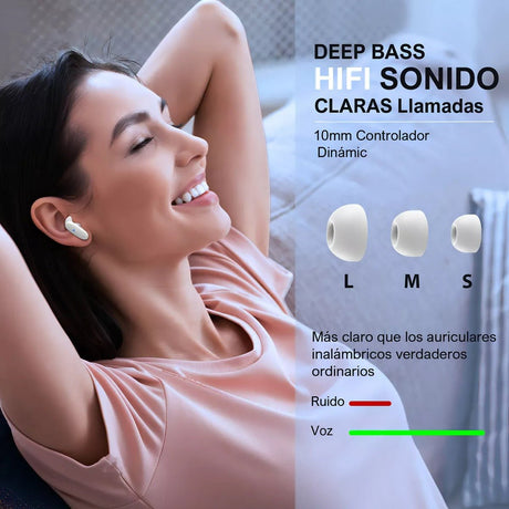 1hora Aut205 Blanco Auriculares Inalambricos Bluetooth 5.3 Con Microfono - Orro Home Mexico