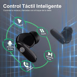 1Hora AUT205 Negro Auriculares Inalambricos Bluetooth 5.3 con Microfono - Orro Home Mexico