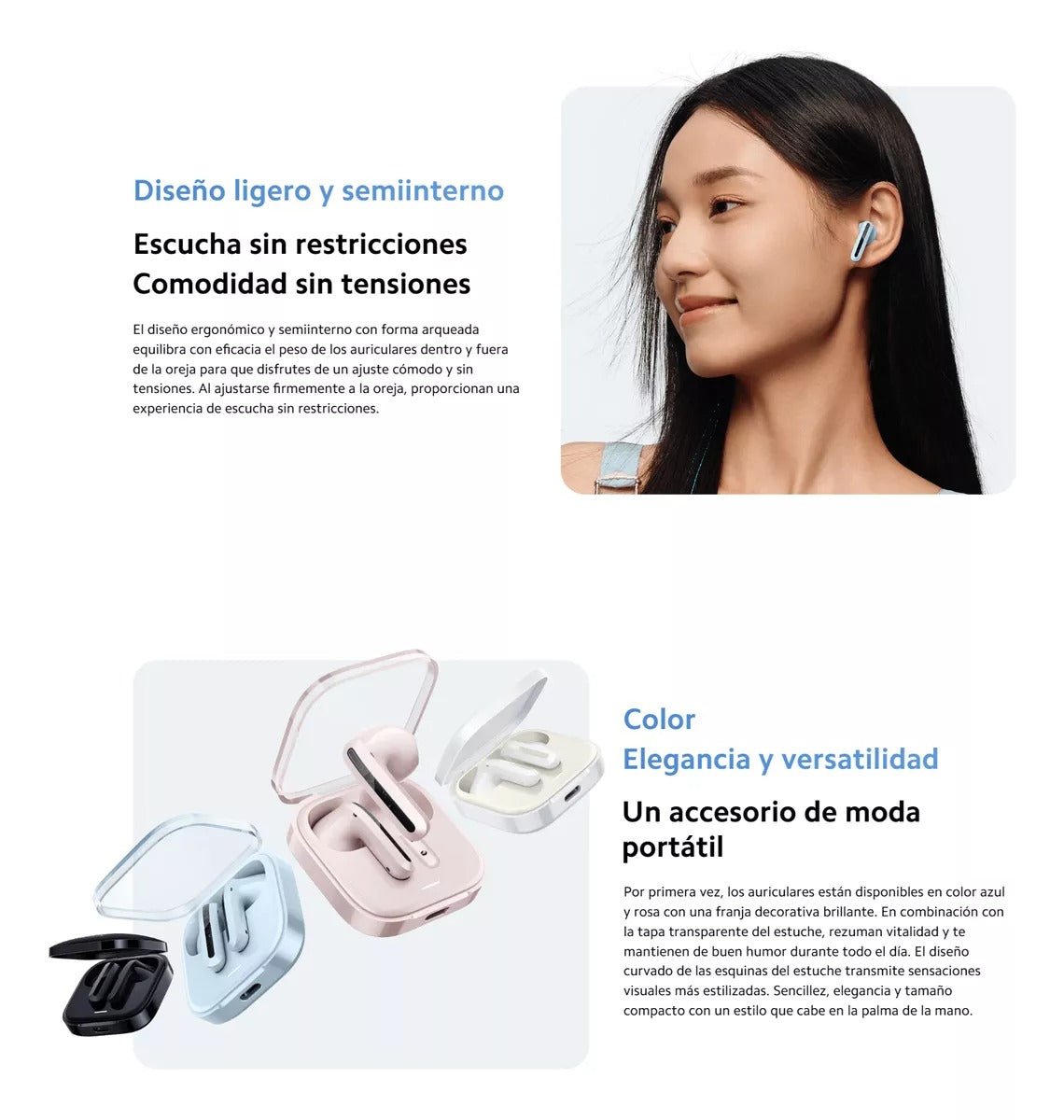 Auriculares Xiaomi Redmi Buds 6 Active Bluetooth 5.4 - Orro Home Mexico