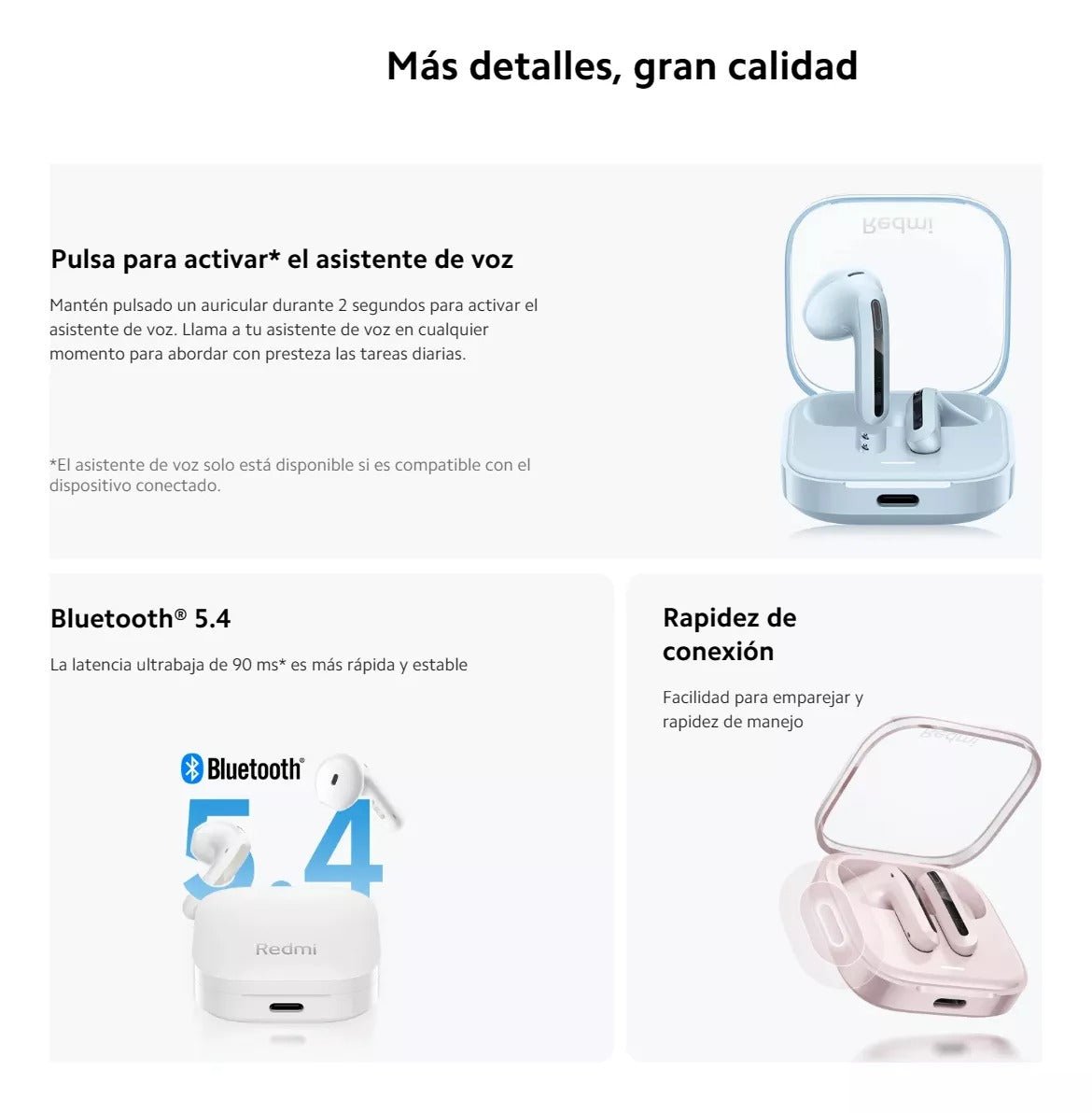 Auriculares Xiaomi Redmi Buds 6 Active Bluetooth 5.4 - Orro Home Mexico