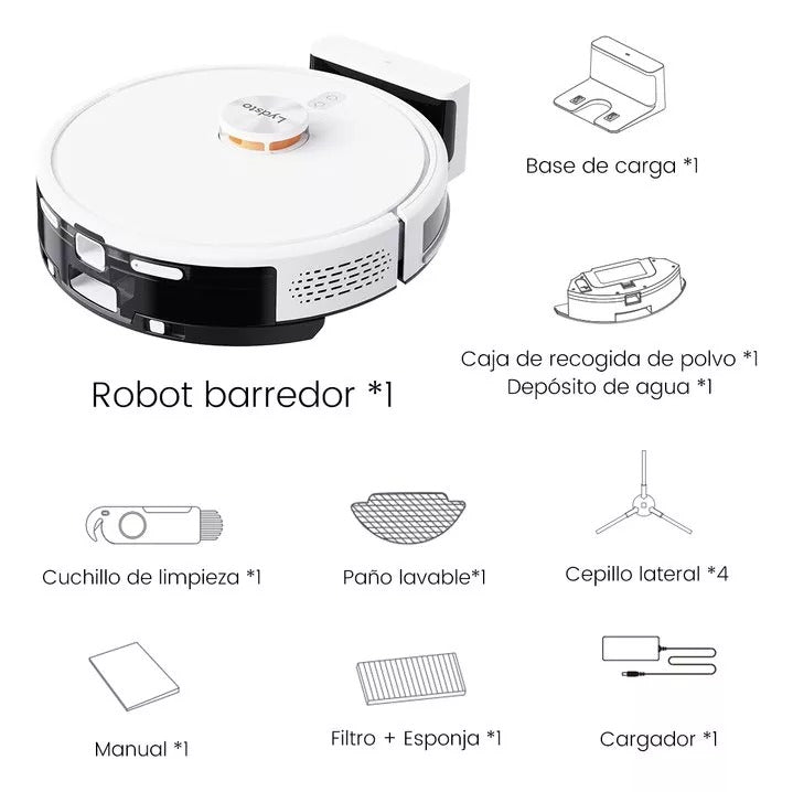 Robot Aspiradora Inteligente Lydsto R5d Gran Poder Succión Blanco - Orro Home Mexico