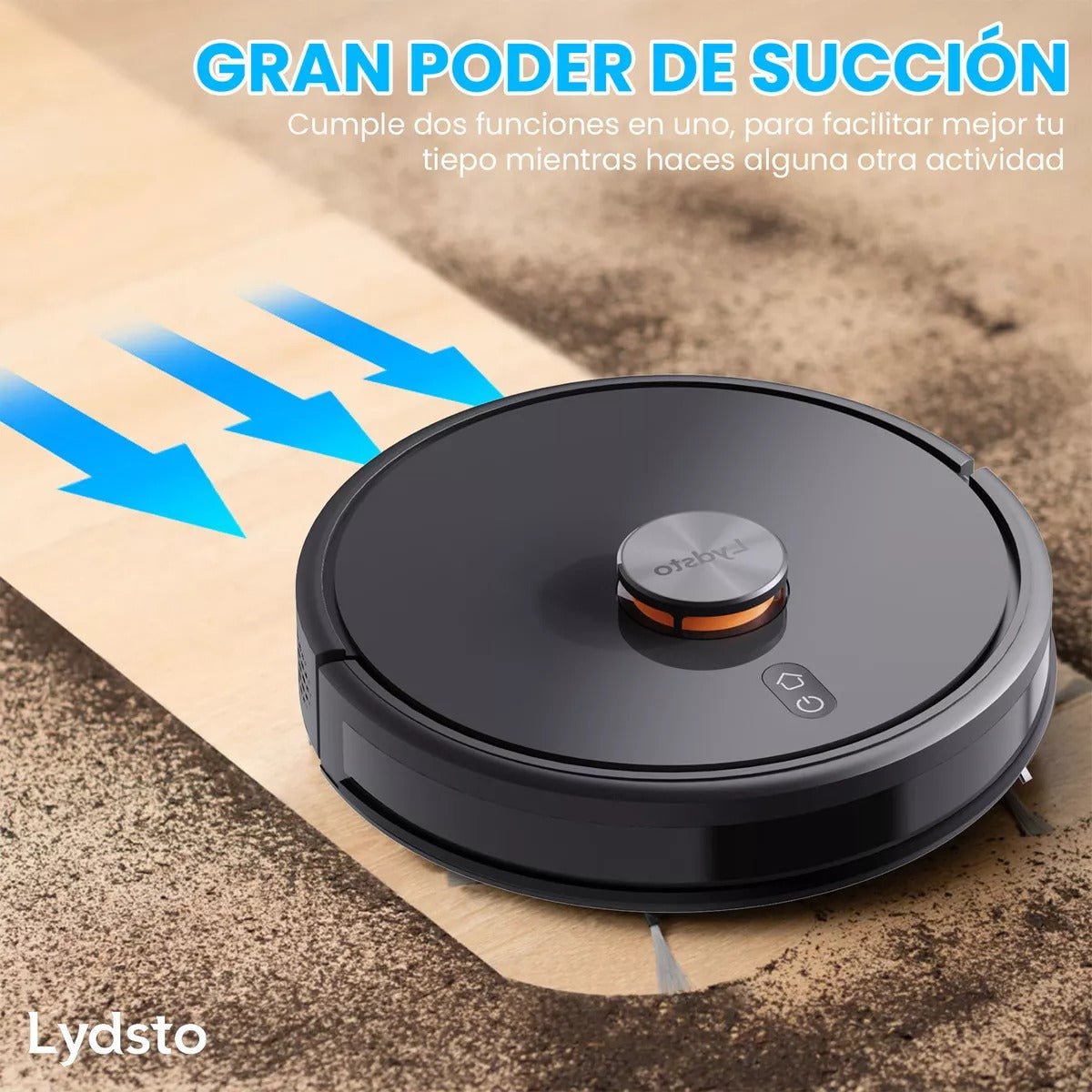 Robot Aspiradora Inteligente Lydsto R5d Gran Poder Succión Negro - Orro Home Mexico