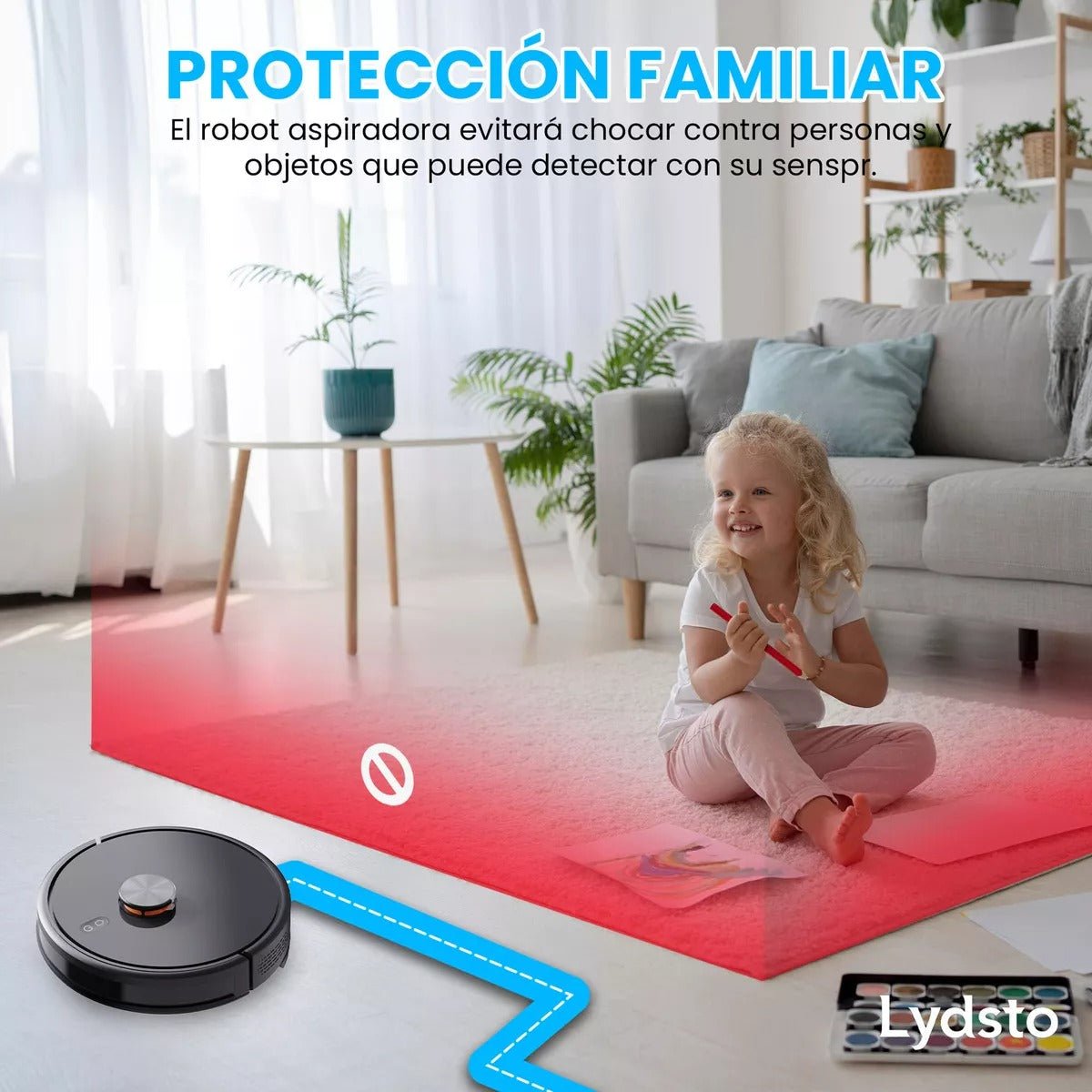 Robot Aspiradora Inteligente Lydsto R5d Gran Poder Succión Negro - Orro Home Mexico