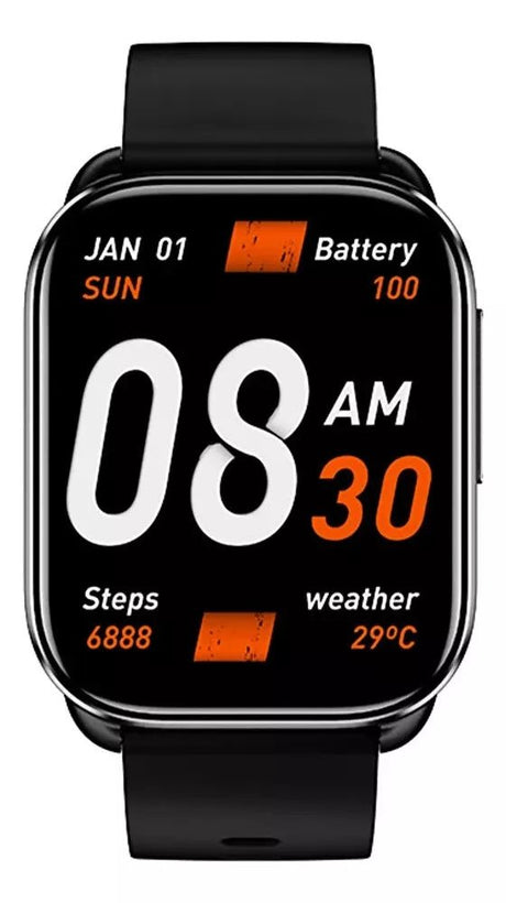 Smartwatch QCY GS S6 2.02" caja negra y bisel gris oscuro - Orro Home Mexico